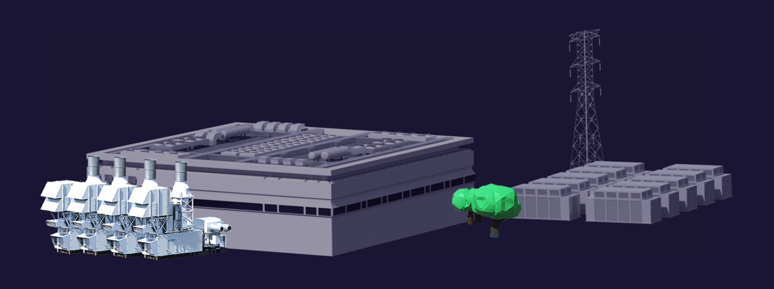 On-site power generation with gas turbines for data centers with gasturbines