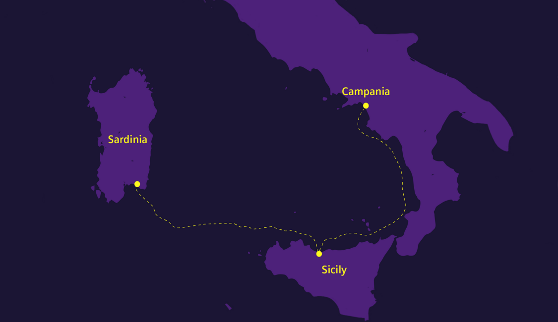 Connecting Sardinia and Sicily to the Italian mainland, Siemens Energy has provided HVDC transmission technology 